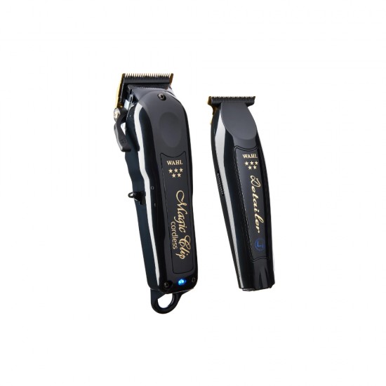 Set Barber Combo Wahl Mașină De Tuns Magic Clip Cordless + Mașină De Contur Detailer Li Negru Set Barber Combo Wahl Mașină De Tuns Magic Clip Cordless + Mașină De Contur Detailer Li Negru